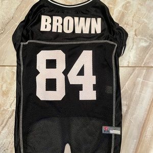 Dog Football Jersey #84 Brown Size Large
